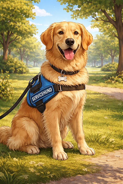 Servicehund I Solskinsdag I Park (1)